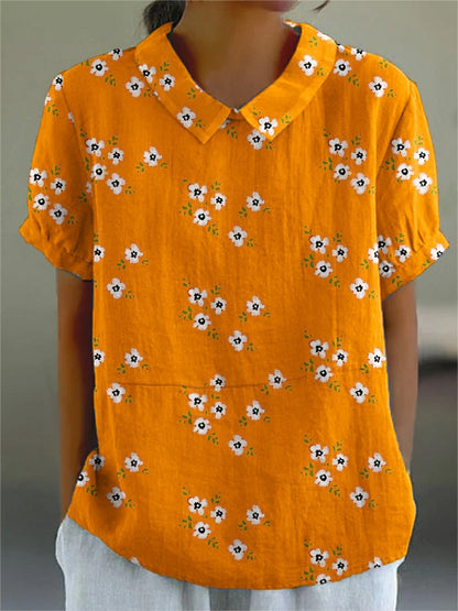 Bluse mit Blumenmuster & langen Ärmeln | Ideal für Frühling & Herbst