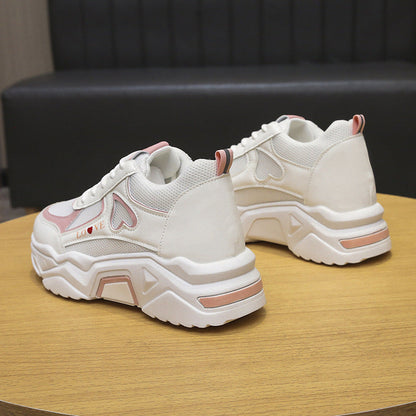 Low-Top Plateausneaker mit Höhenerhöhung & PU-Obermaterial | Ideal für den Sommer