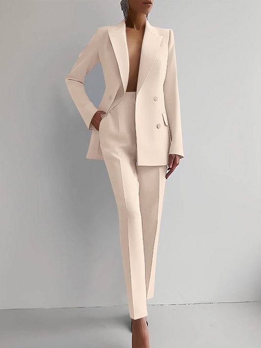 Damen-Anzug mit tailliertem Schnitt, hochwertigem Material und eleganter Passform  - Ideal für Frühling, Sommer und Herbst