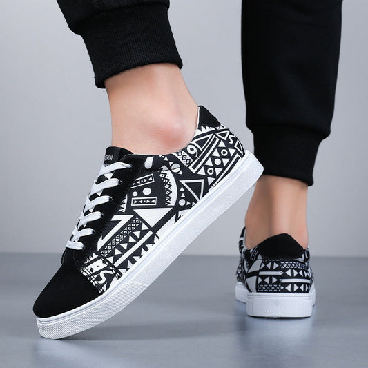 Herren Skate-Sneaker in Übergröße Low-Top mit Mesh-Futter und Gummisohle