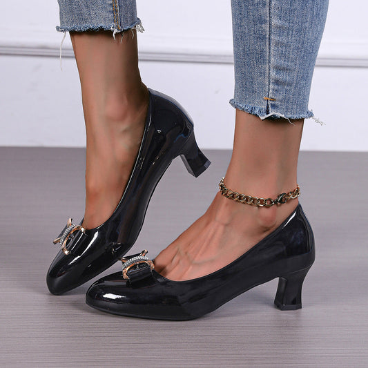Schleifen High Heels Niedrig geschnittene Spitze Pumps | Ideal für alle Jahreszeiten