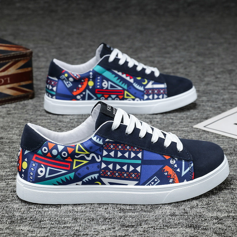 Herren Skate-Sneaker in Übergröße Low-Top mit Mesh-Futter und Gummisohle