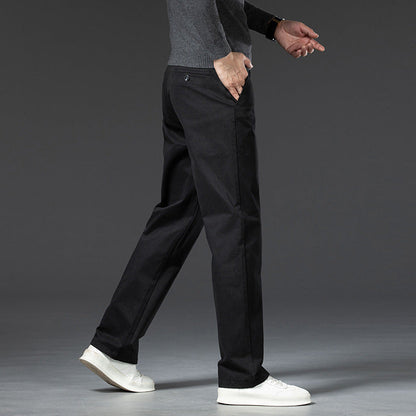 Herren Dicke Baumwollhosen mit Geradem Bein – Ideal für den Winter