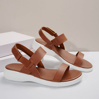 Damen Peep-Toe Sandalen mit Klettverschluss | Ideal für den Sommer