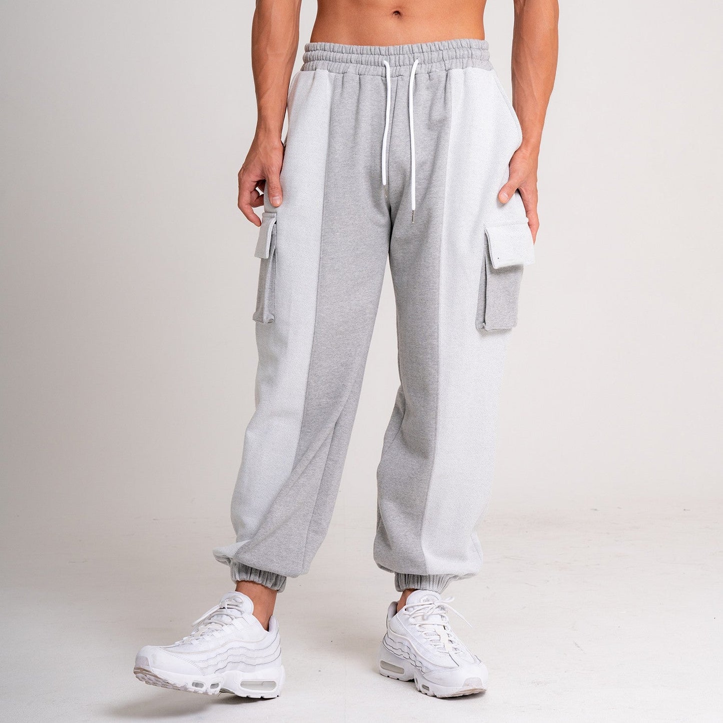 Herren Loose-Fit Mehrtaschenhose mit Kordelzug – Ideal für Herbst und Winter