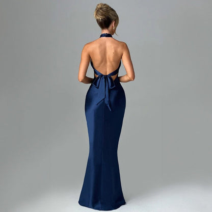 Rückenfreies Ärmelloses Maxikleid mit Schnürdesign | Perfekt für den Sommer