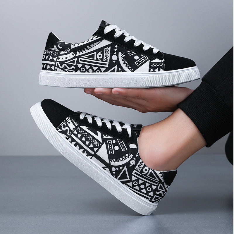 Herren Skate-Sneaker in Übergröße Low-Top mit Mesh-Futter und Gummisohle