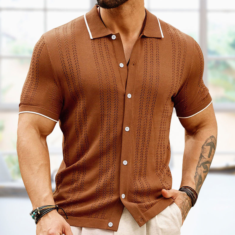 Herren Polo-Shirt mit kurzen Ärmeln und Knopfleiste - Ideal für den Sommer
