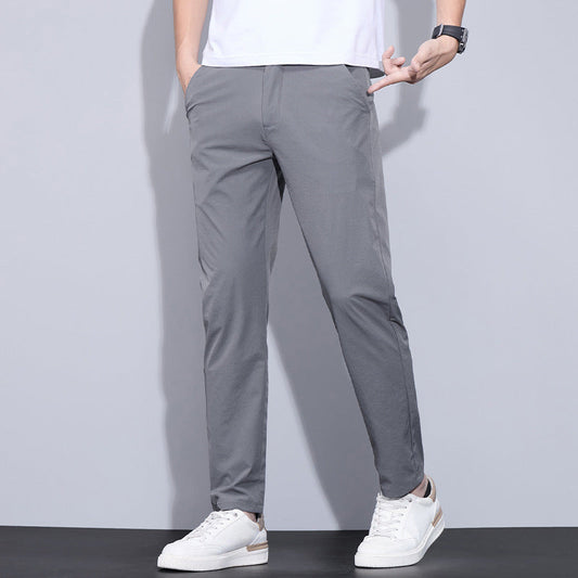 Herren Ice Silk Gerade-Hose – Ideal für den Sommer