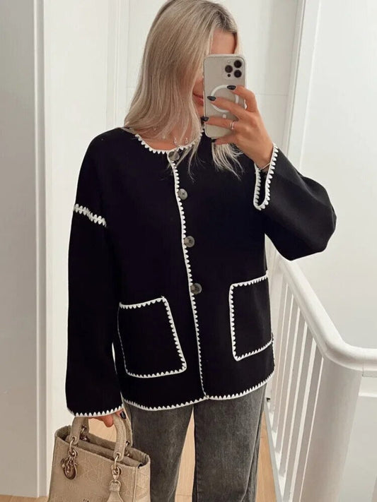 Strick-Cardigan mit langen Ärmeln – Ideal für den Herbst
