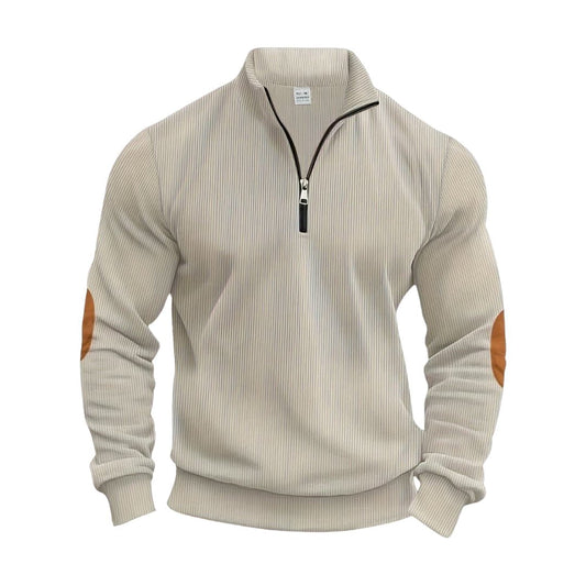 Herren Pullover Mit Gerippten Bündchen