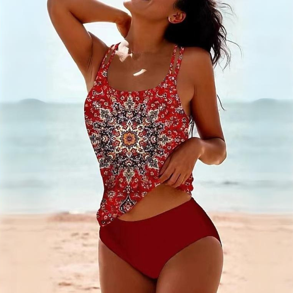Zweiteiliges Damen-Badeoutfit mit stützendem Sitz und weichem Stoff