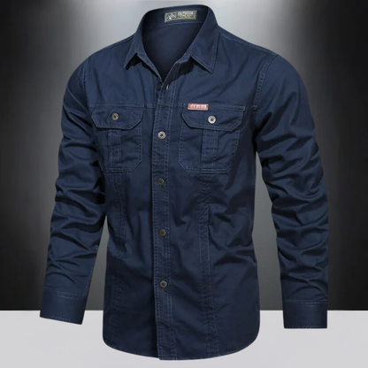 Herren Cargo-Hemd mit Versteckten Taschen, Atmungsaktiv & Langlebig | Ideal für Frühling & Herbst
