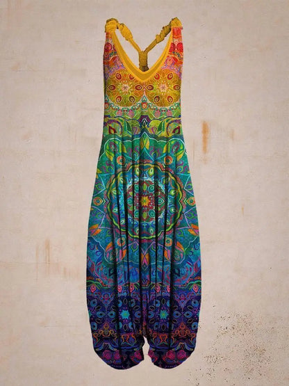 Boho Jumpsuit mit Verstellbaren Trägern – Ideal für den Sommer