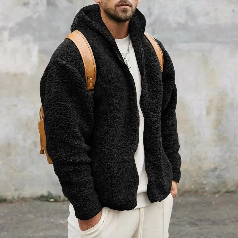 Sherpa Fleecejacke mit Kapuze – Ideal für den Winter
