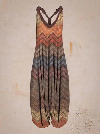 Boho Jumpsuit mit Verstellbaren Trägern – Ideal für den Sommer