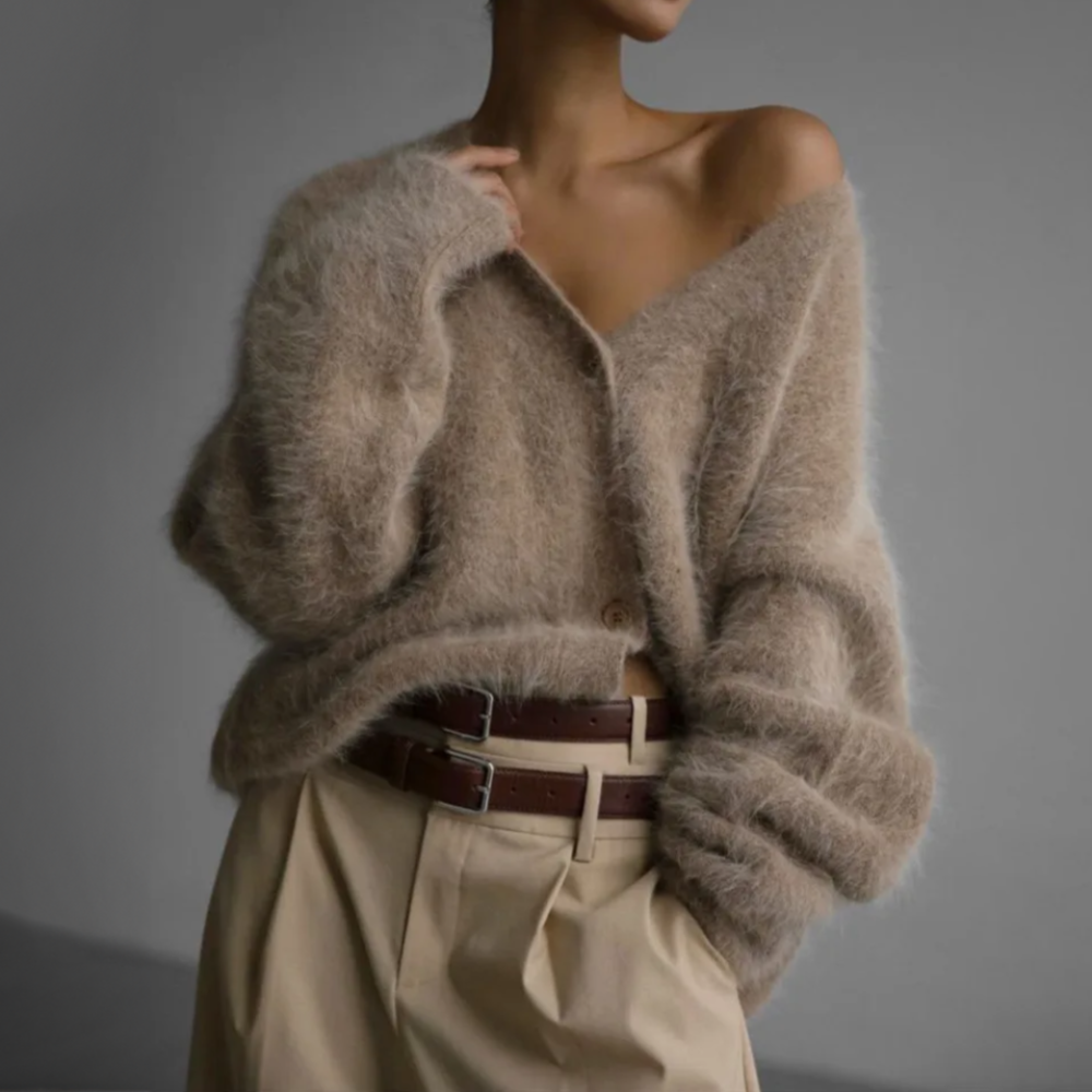 Kaschmir-Strickjacke mit lockerer Passform | Ideal für kühle Tage