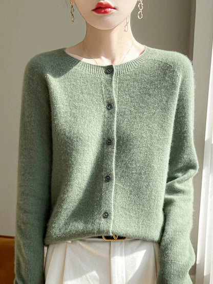 Strickjacke aus Wollmischung | Ideal für Herbst und Winter