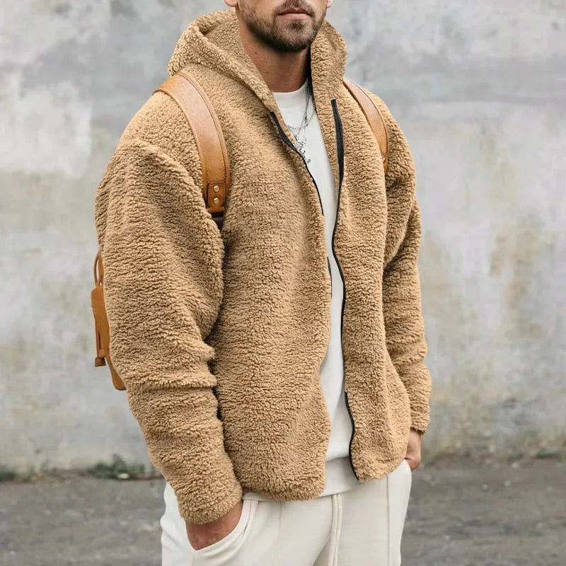 Sherpa Fleecejacke mit Kapuze – Ideal für den Winter