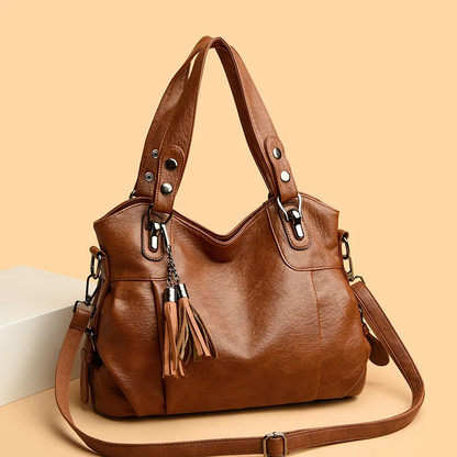 Damen Schultertasche aus echtem Leder | Vielseitige Tragetasche für den Alltag