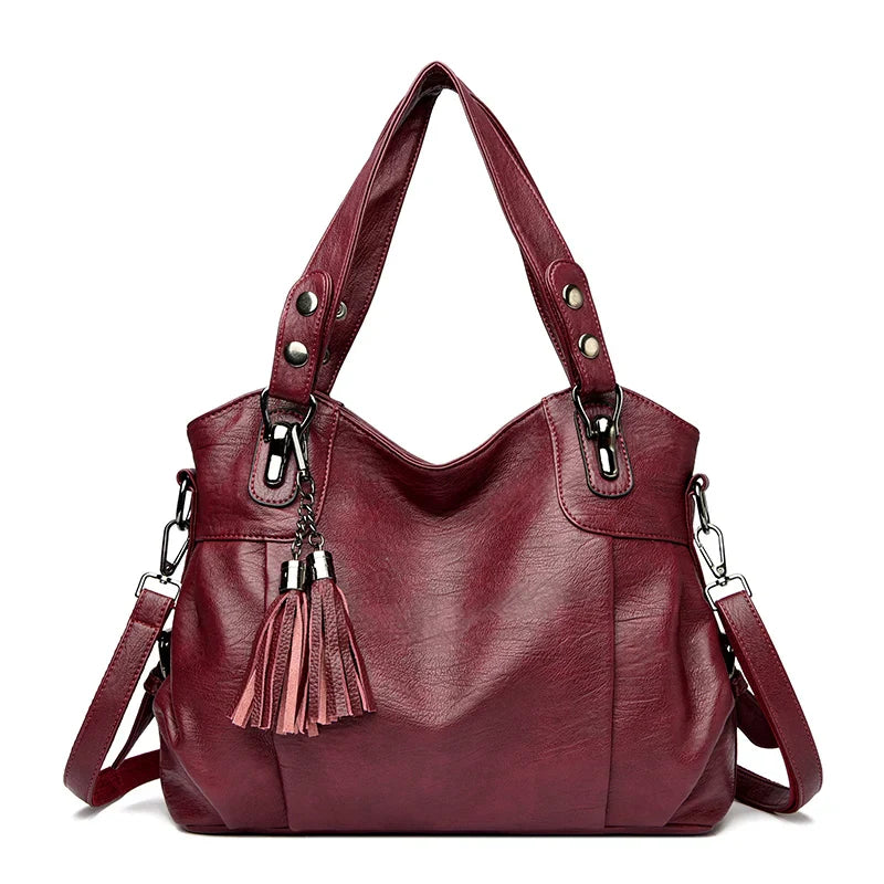 Damen Schultertasche aus echtem Leder | Vielseitige Tragetasche für den Alltag