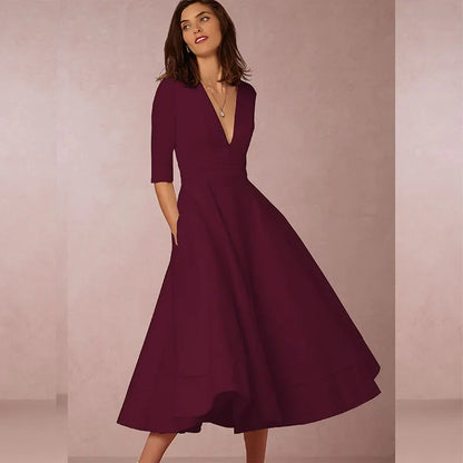Vintage 60er A-Linien Swingkleid mit Ausgestelltem Rock I Ideal für Frühling und Herbst