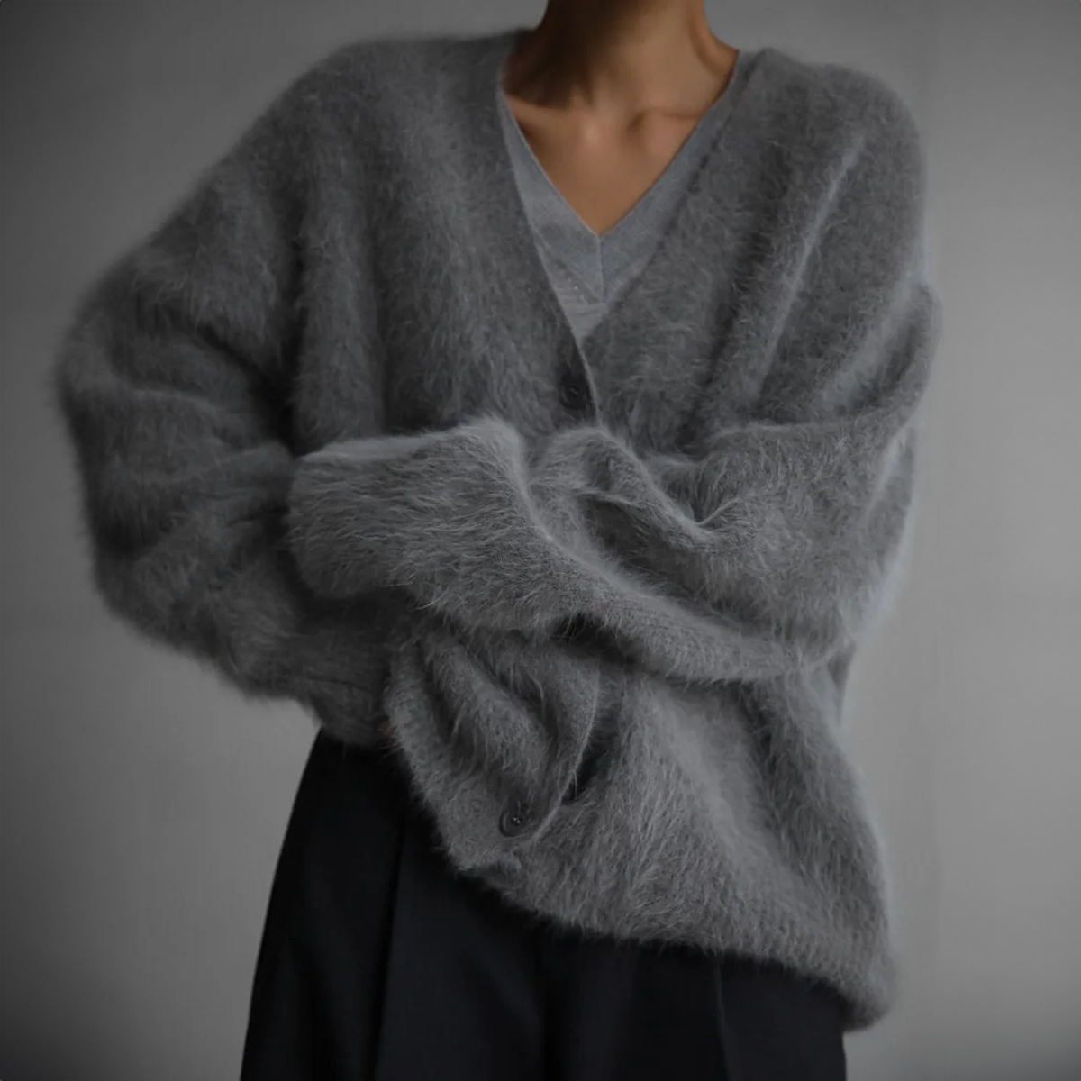 Kaschmir-Strickjacke mit lockerer Passform | Ideal für kühle Tage
