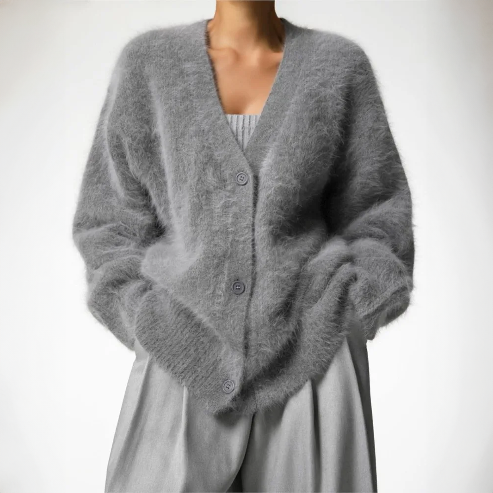 Kaschmir-Strickjacke mit lockerer Passform | Ideal für kühle Tage