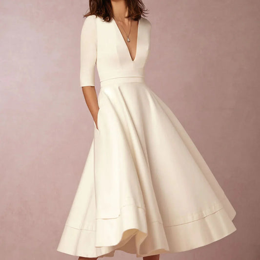 Vintage 60er A-Linien Swingkleid mit Ausgestelltem Rock I Ideal für Frühling und Herbst