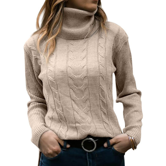 Damen-Rollkragenpullover aus Strick mit schmeichelnder Passform I Ideal für Herbst und Winter