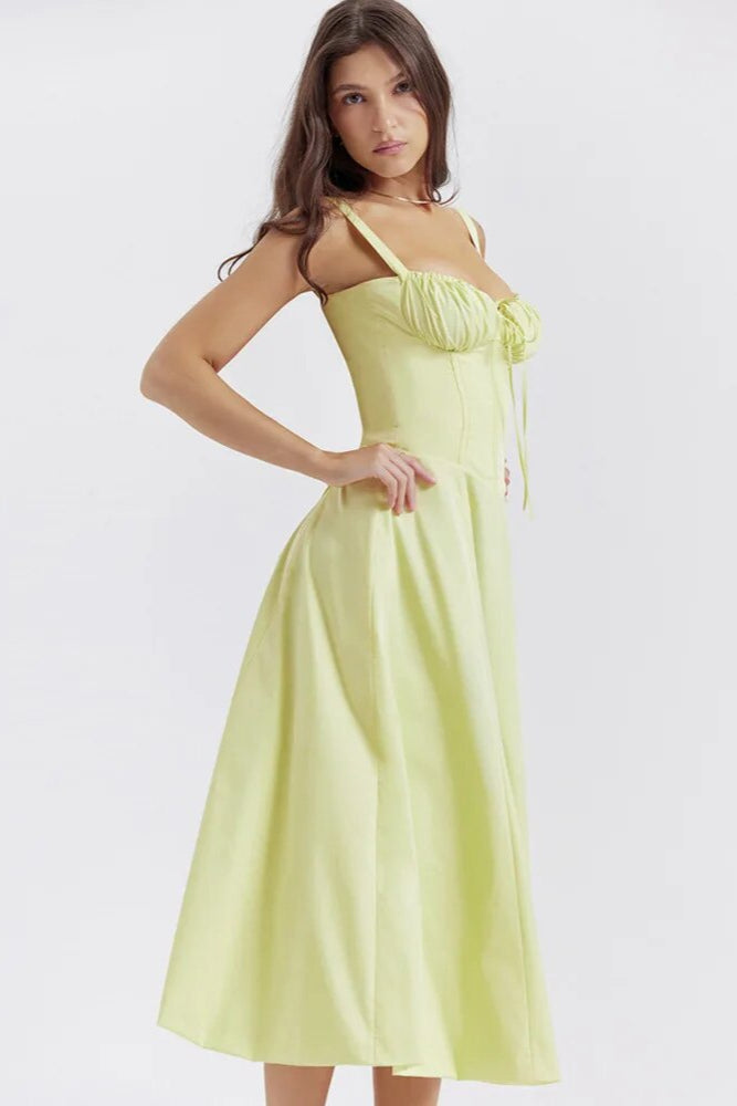 Midikleid mit Korsett und Schnürung | Perfekt für Frühling & Sommer