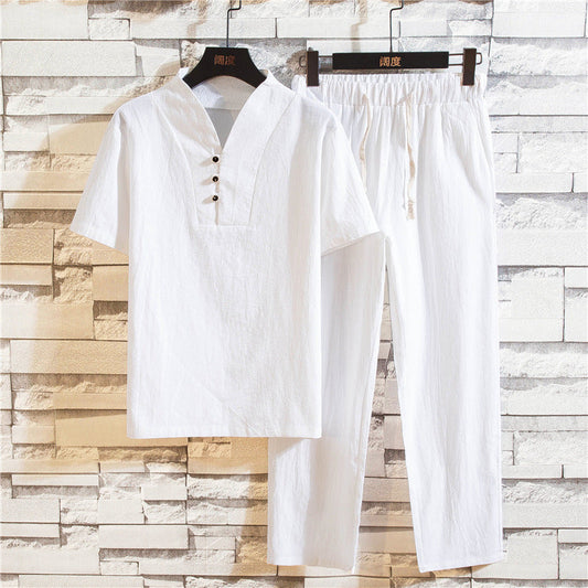 Leinen Baumwolle Sommer-Set für Herren – Ideal  für Sommer