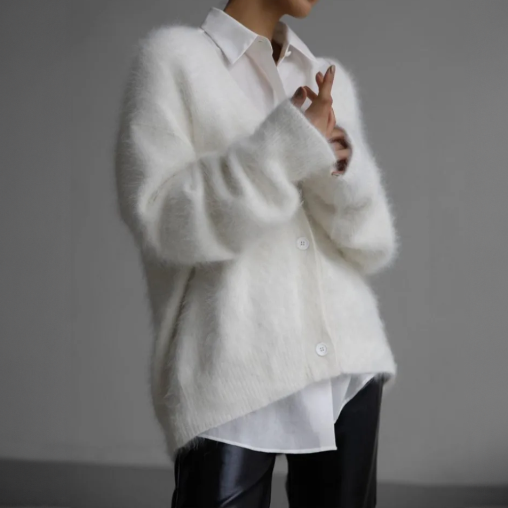 Kaschmir-Strickjacke mit lockerer Passform | Ideal für kühle Tage