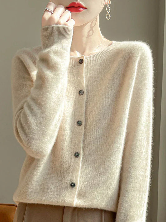 Strickjacke aus Wollmischung | Ideal für Herbst und Winter