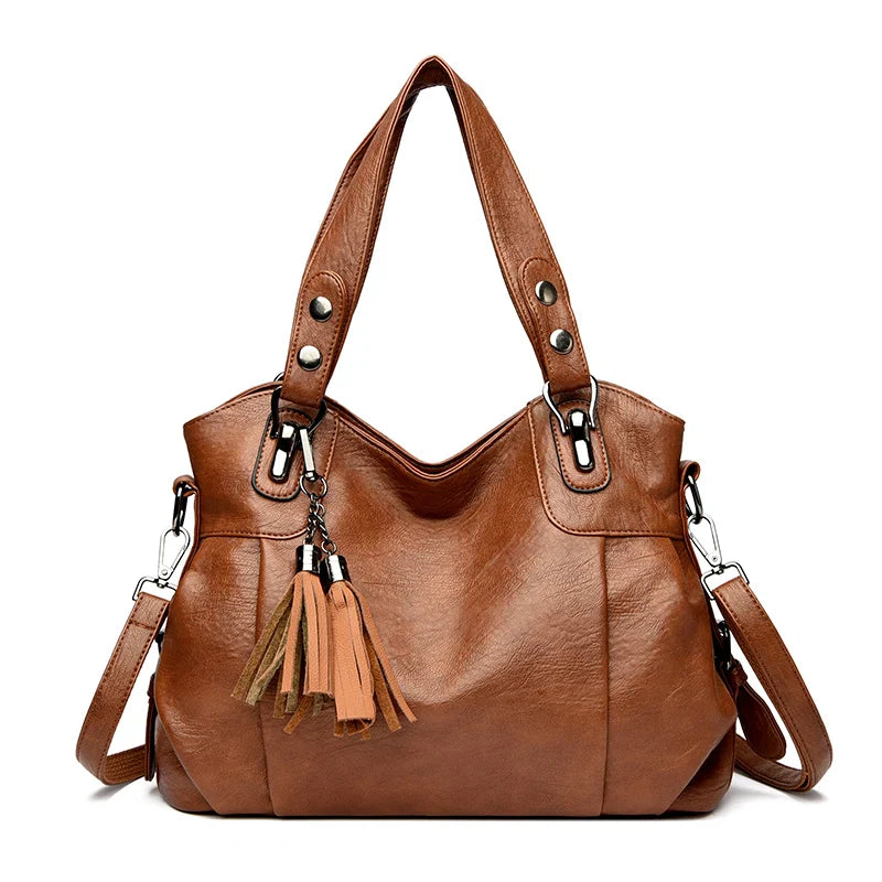 Damen Schultertasche aus echtem Leder | Vielseitige Tragetasche für den Alltag