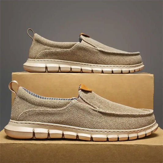 Leichte Slip-On-Loafer aus atmungsaktivem Canvas mit flexibler Sohle – Ideal für den Sommer