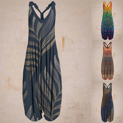 Boho Jumpsuit mit Verstellbaren Trägern – Ideal für den Sommer