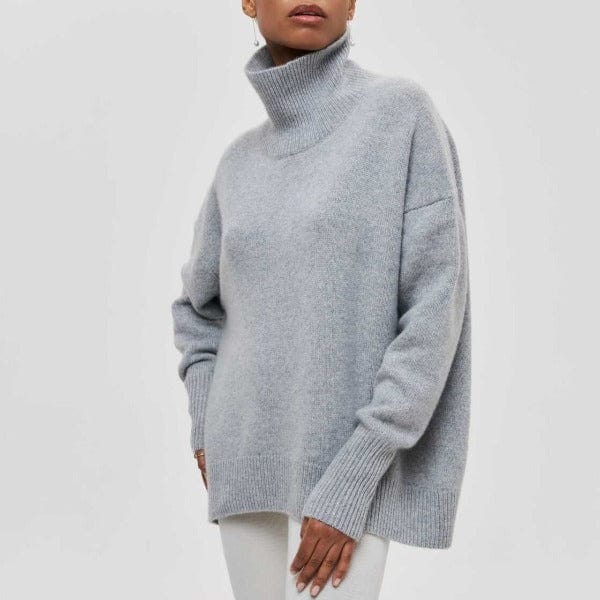 Damen Herbst Rollkragenpullover mit schmaler Passform und langen Ärmeln