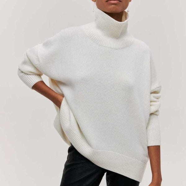 Damen Herbst Rollkragenpullover mit schmaler Passform und langen Ärmeln