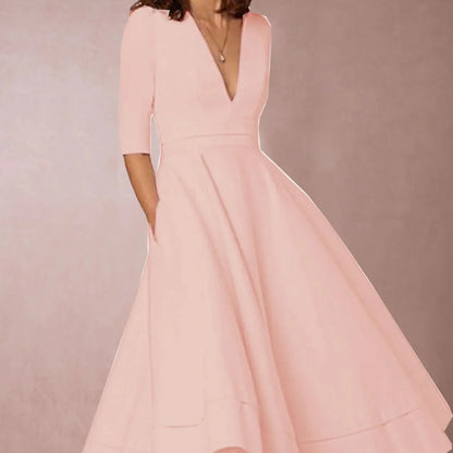 Vintage 60er A-Linien Swingkleid mit Ausgestelltem Rock I Ideal für Frühling und Herbst