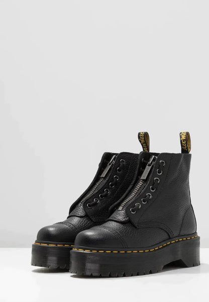Leder-Stiefeletten mit Absatz und robuster Sohle | Ideal für Herbst und Winter