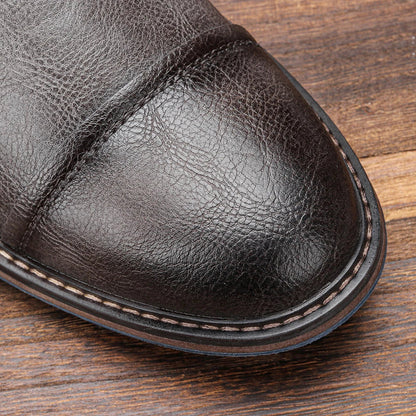 Herren Winterstiefel mit rutschfester Sohle in Grau, Gelb, Schwarz und Braun