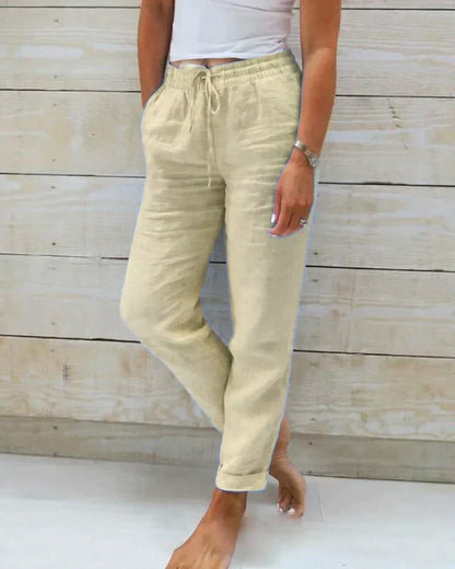 Elastische Strandhose mit Stretch-Bund - Atmungsaktive Hose für Outdoor & Urlaub | Ideal für den Sommer