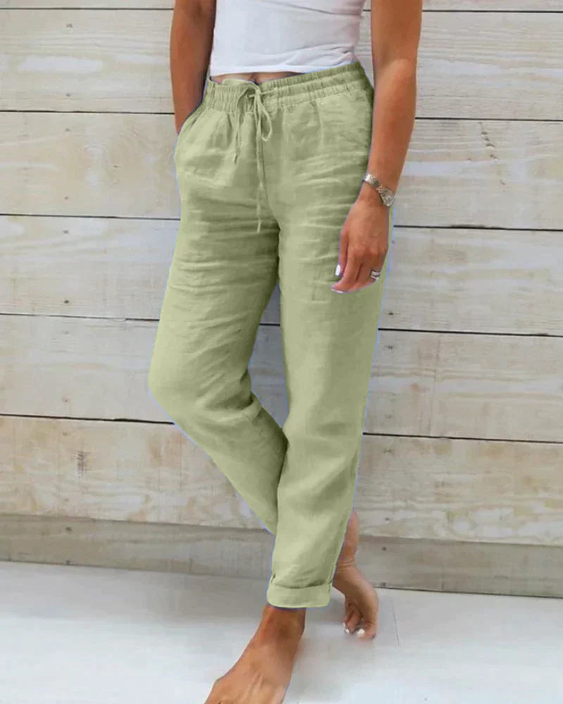 Elastische Strandhose mit Stretch-Bund - Atmungsaktive Hose für Outdoor & Urlaub | Ideal für den Sommer