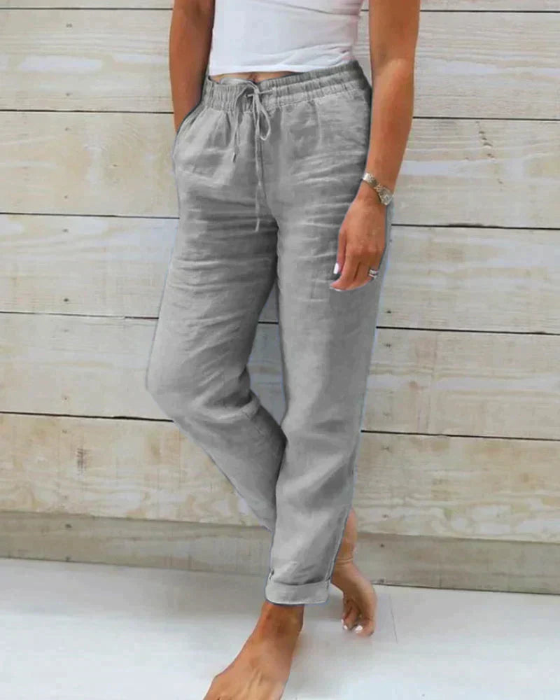 Elastische Strandhose mit Stretch-Bund - Atmungsaktive Hose für Outdoor & Urlaub | Ideal für den Sommer