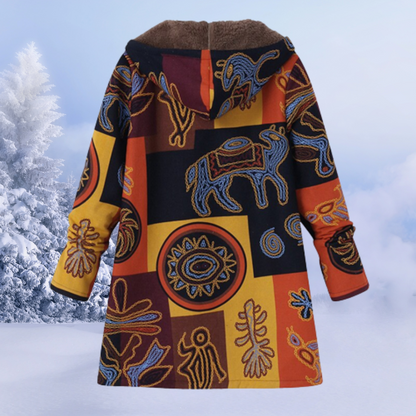 Lange Stepp-Puffer-Winterjacke mit Kapuze I Ideal für den Winter