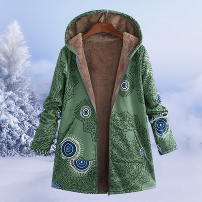 Lange Stepp-Puffer-Winterjacke mit Kapuze I Ideal für den Winter