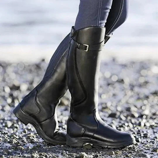 Wasserdichte Reitstiefel mit rutschfester Sohle und gepolsterter Einlegesohle | Ideal für alle Wetterbedingungen