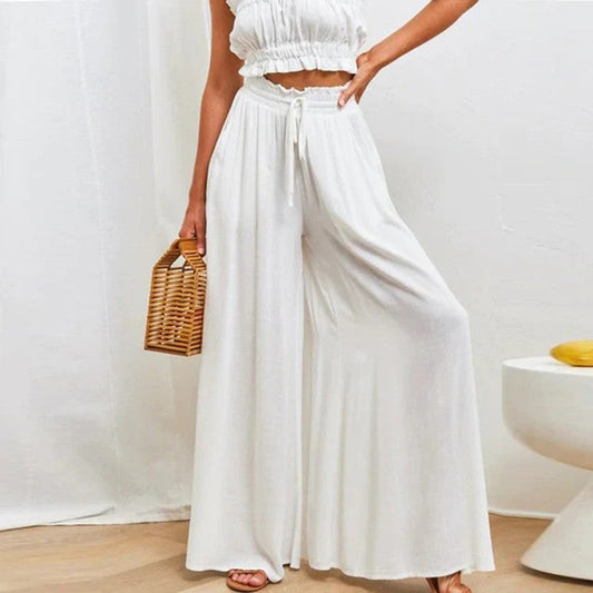 Elastische Sommerhose mit weitem Bein – Ideal für Sommer