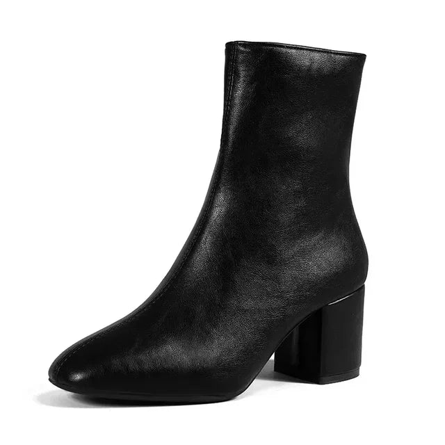 Damenstiefel mit Absatz & Reißverschluss | Ideal für Herbst & Winter